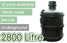 Ecosure 2800 litre Underground Oil Tanks - 600 gallons 
