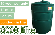 3000 litre slimline bunded oil tank - 700 gallons