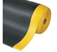 Anti-fatigue flooring for dry working areas, roll 0.9 x 10 m, black/ yellow