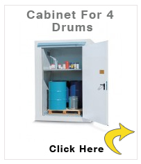 BMC 180-4 Cabinet for 4 drums each holding 205 litres, with a T90 door