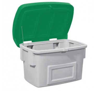 Grit bin SB1000, polyethylene, without hatch, 1000 litre capacity, green lid