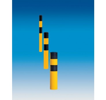 Impact protection elements XL , hot-dip galvanised, yellow/ black,  194 mm, 1200 mm