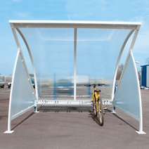 Moonshape bicycle shelter