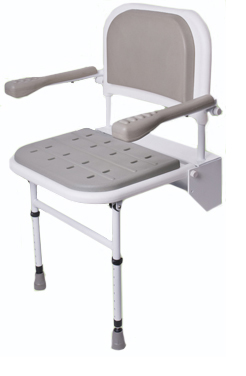 Standard Padded Drop Down Shower Seat Seat + Arm 