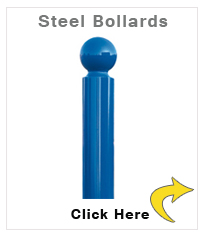 Sphere fixed steel bollards:  114 mm