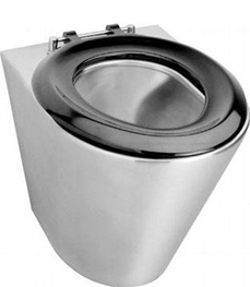 Stainless Steel Back-To-Wall Toilet 