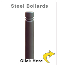 Decorative fixed steel bollards:  114 mm