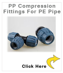 PP compression fittings for PE pipe