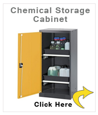Chemicals cabinet Systema CS-52L, body anthracite, wing doors grey, 2 slide-out sumps